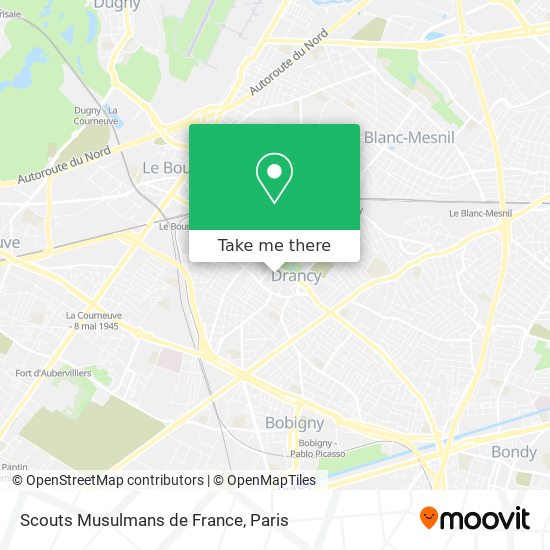 Scouts Musulmans de France map