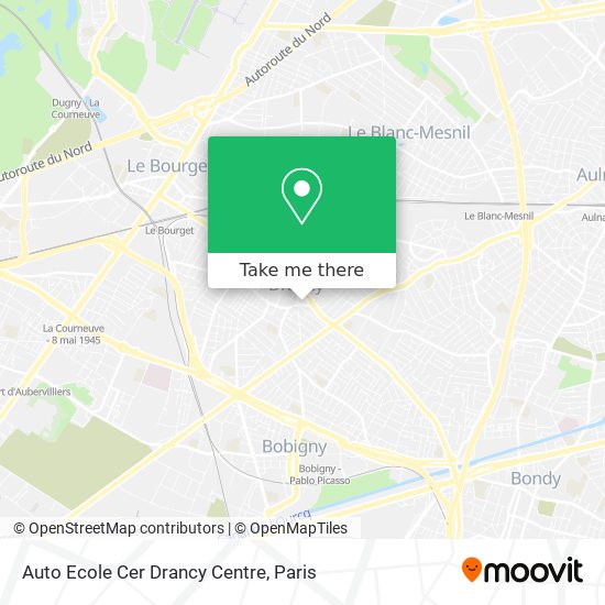 Mapa Auto Ecole Cer Drancy Centre