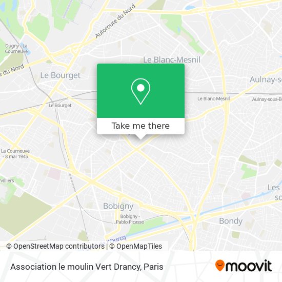 Association le moulin Vert Drancy map