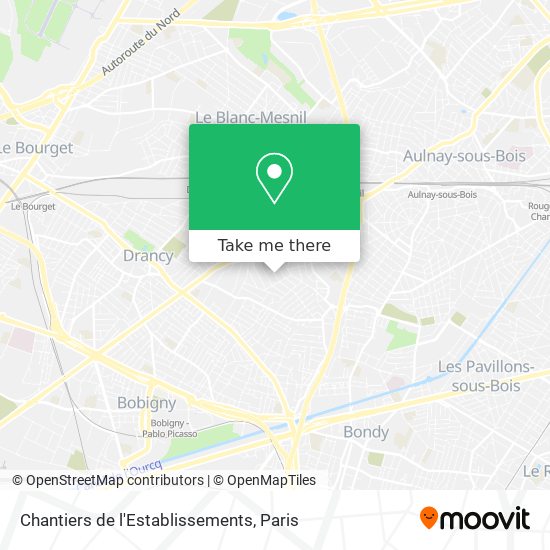 Mapa Chantiers de l'Establissements