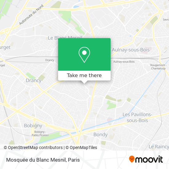 Mosquée du Blanc Mesnil map