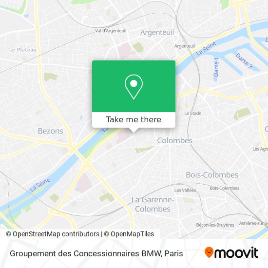 Mapa Groupement des Concessionnaires BMW