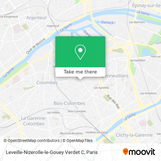 Mapa Leveille-Nizerolle-le-Gouey Verdet C