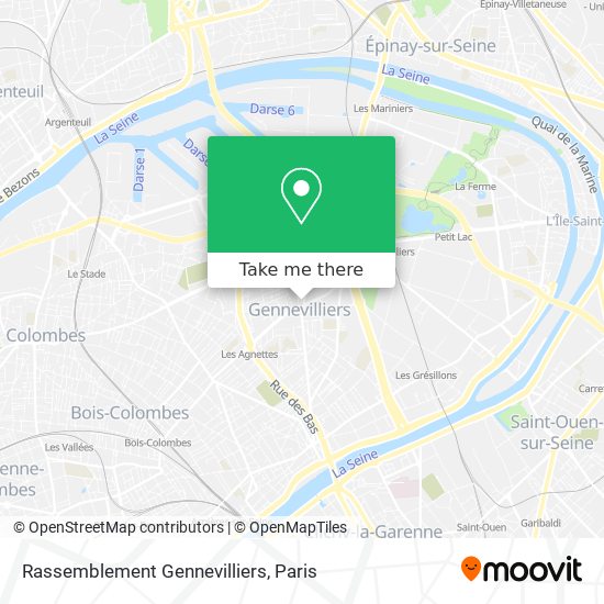 Mapa Rassemblement Gennevilliers