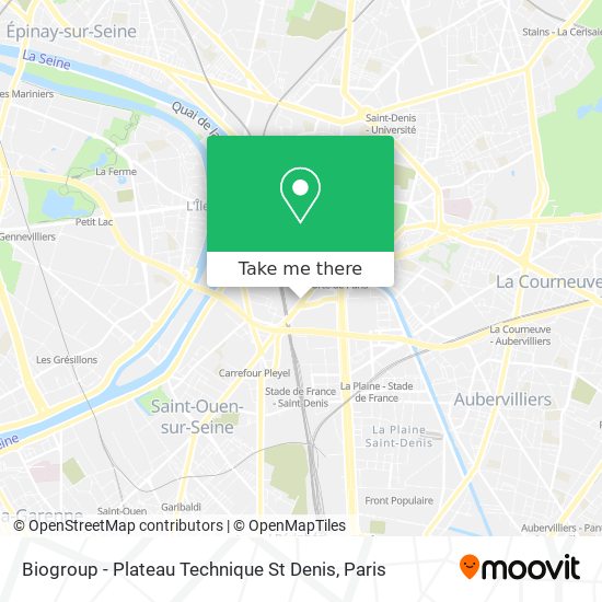 Biogroup - Plateau Technique St Denis map