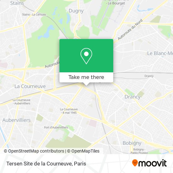 Tersen Site de la Courneuve map