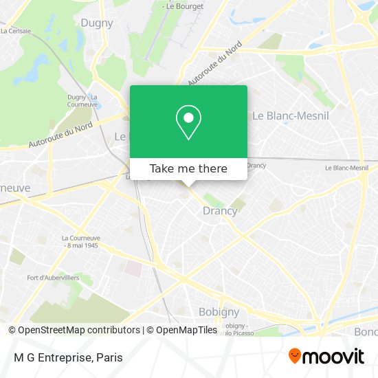 M G Entreprise map