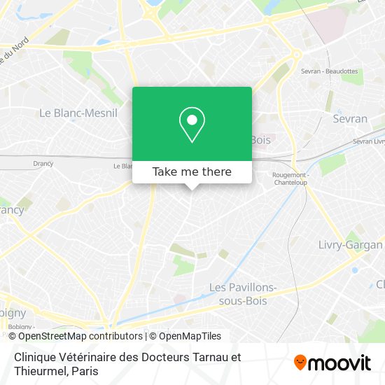 Clinique Vétérinaire des Docteurs Tarnau et Thieurmel map
