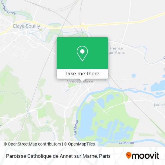 Mapa Paroisse Catholique de Annet sur Marne