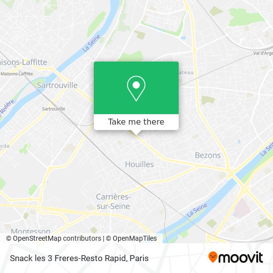 Mapa Snack les 3 Freres-Resto Rapid