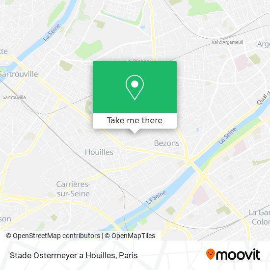 Mapa Stade Ostermeyer a Houilles