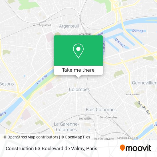 Mapa Construction 63 Boulevard de Valmy