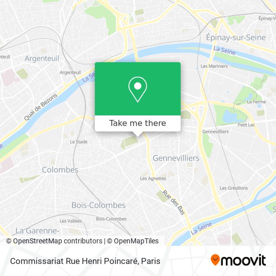 Mapa Commissariat Rue Henri Poincaré