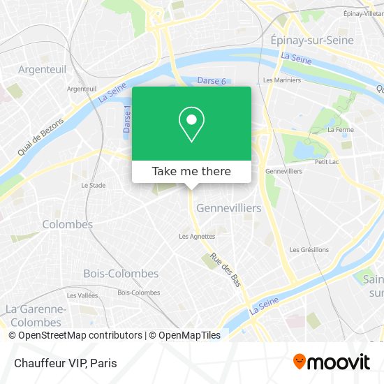 Chauffeur VIP map