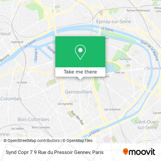 Synd Copr 7 9 Rue du Pressoir Gennev map