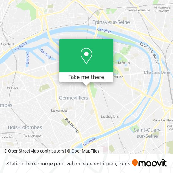 Station de recharge pour véhicules électriques map