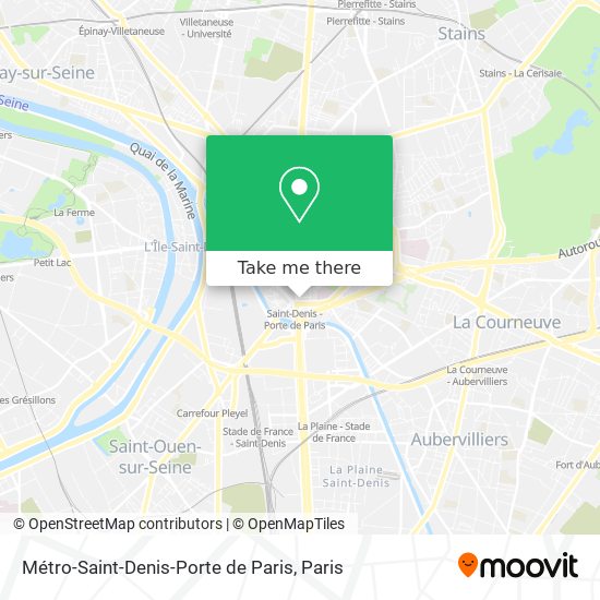 Mapa Métro-Saint-Denis-Porte de Paris