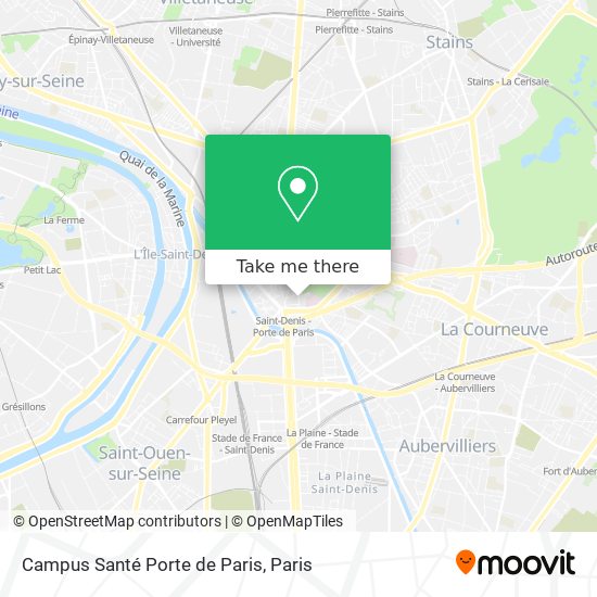 Campus Santé Porte de Paris map