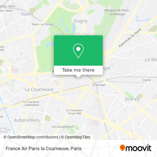 France Air Paris la Courneuve map