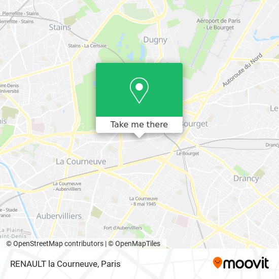 Mapa RENAULT la Courneuve