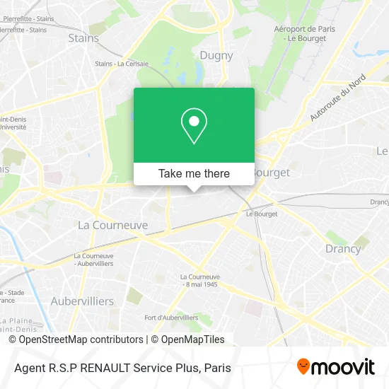 Agent R.S.P RENAULT Service Plus map
