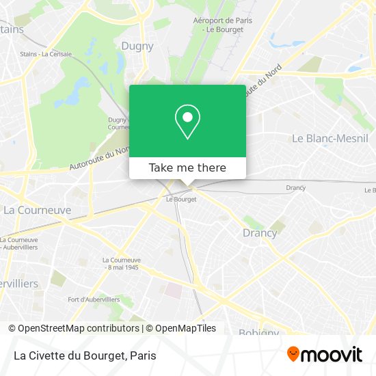 La Civette du Bourget map