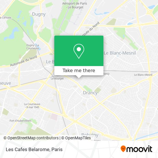 Les Cafes Belarome map