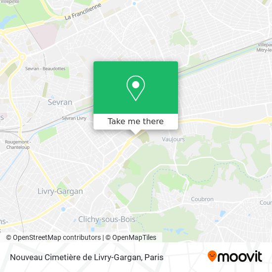 Mapa Nouveau Cimetière de Livry-Gargan
