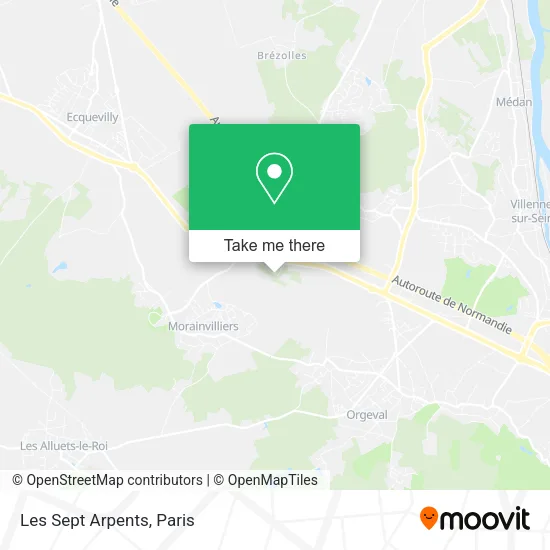 Les Sept Arpents map