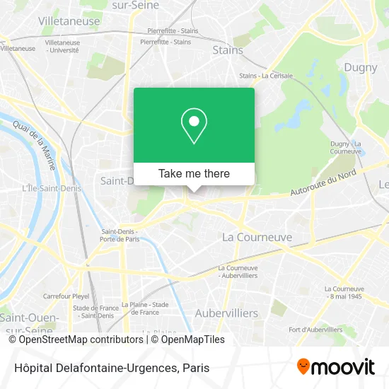 Hôpital Delafontaine-Urgences map