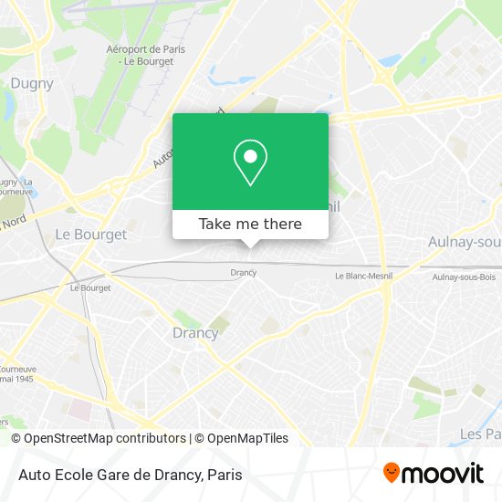 Mapa Auto Ecole Gare de Drancy