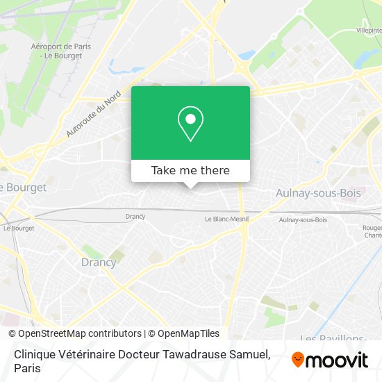 Mapa Clinique Vétérinaire Docteur Tawadrause Samuel