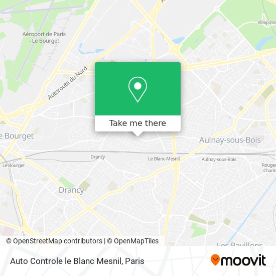 Auto Controle le Blanc Mesnil map