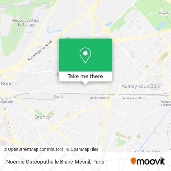 Mapa Noémie Ostéopathe le Blanc-Mesnil