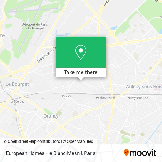 European Homes - le Blanc-Mesnil map