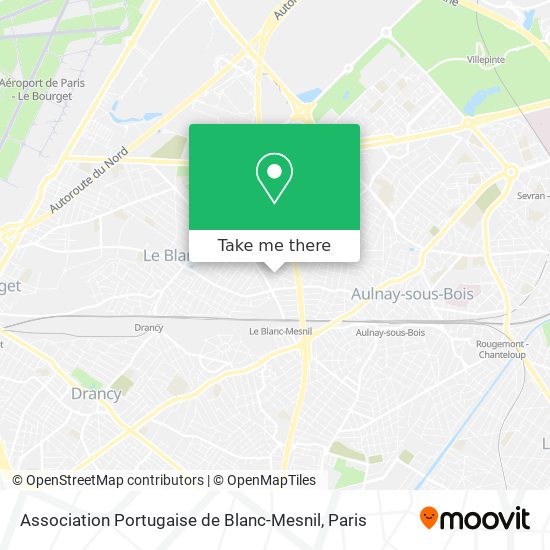 Mapa Association Portugaise de Blanc-Mesnil