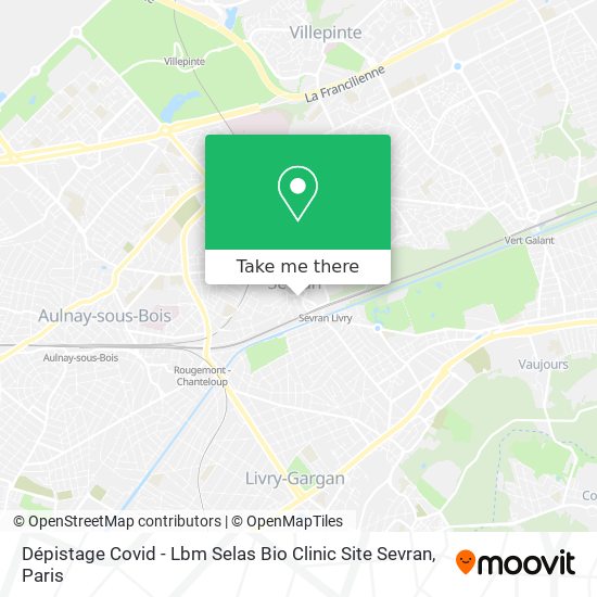 Dépistage Covid - Lbm Selas Bio Clinic Site Sevran map