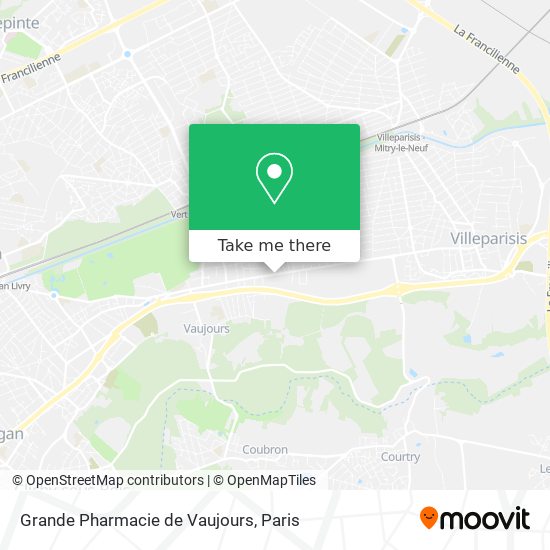 Mapa Grande Pharmacie de Vaujours