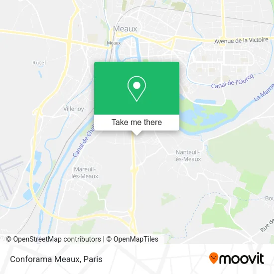 Conforama Meaux map