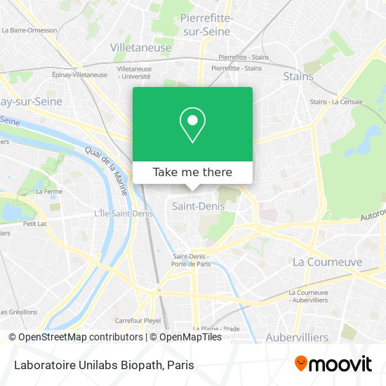 Laboratoire Unilabs Biopath map