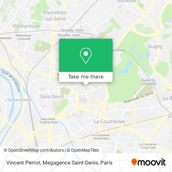 Vincent Perrot, Megagence Saint-Denis map