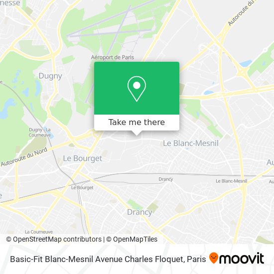 Basic-Fit Blanc-Mesnil Avenue Charles Floquet map