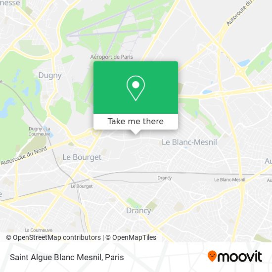 Saint Algue Blanc Mesnil map