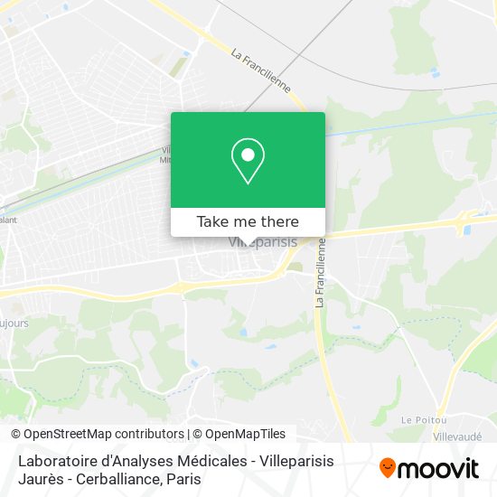 Laboratoire d'Analyses Médicales - Villeparisis Jaurès - Cerballiance map