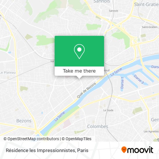 Résidence les Impressionnistes map