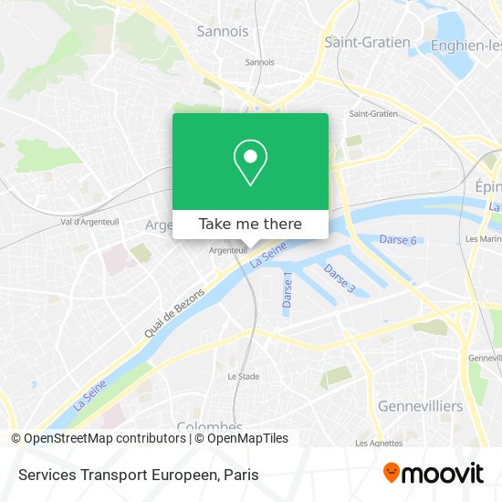 Services Transport Europeen map