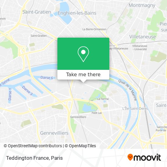 Teddington France map