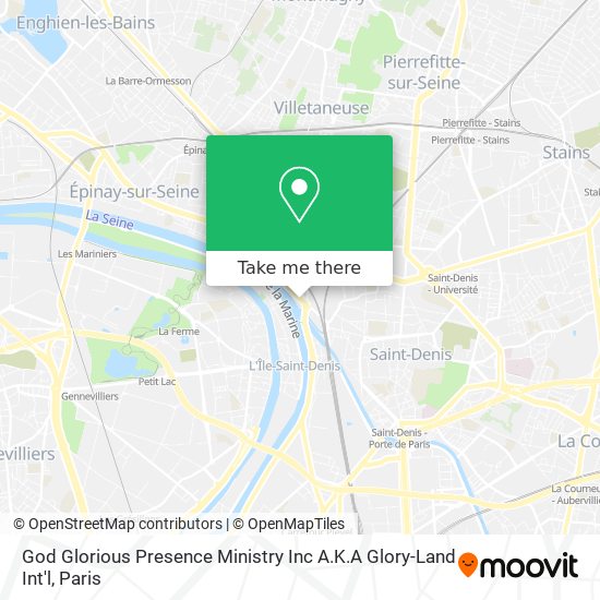 Mapa God Glorious Presence Ministry Inc A.K.A Glory-Land Int'l