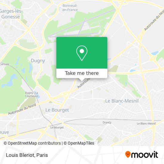 Mapa Louis Bleriot