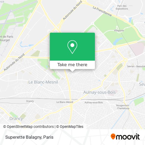 Mapa Superette Balagny